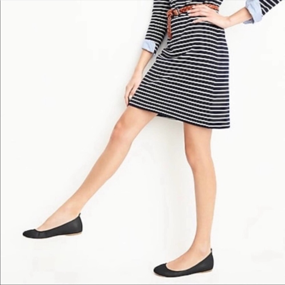 JCrew Anya Ballet Flat Black Leather 7 - Picture 2 of 8